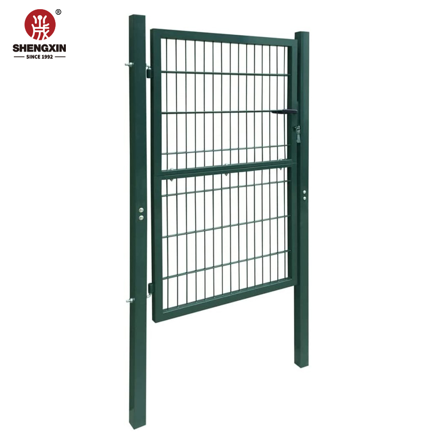 Single Powder Coated Welded Wire Mesh Panel Farm Gate Metal Double Wire Fence Gate